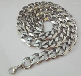 Chains 20''-40'' Lenght Huge Heavy 15mm Wide 316L Stainless Steel High Quality Curb Chain Link Necklaces For Men's Holiday Jewellery