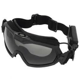 Paintball Glasses Transparent Lens Airsoft Goggles with Micro Fan Scratch resistant Eye Protection Safety Eyewear 231227