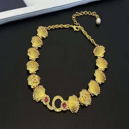 2023 Luxury quality charm pendant necklace and bracelet with red diamond in 18k gold plated have box stamp PS7505A227m