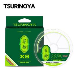 TSURINOYA 300M 150M 100M PE Braided Fishing Line H8 Long Casting 8 Strands Multifilament Smooth Wire 14 50LB Saltwater 231227