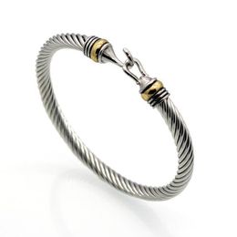 Popular steel wire ed hook shaped Bracelet Gold Bracelet Stainless steel cable Bracelet326l
