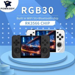 POWKIDDY RGB30 Retro Pocket 720 720 4 Inch Ips Screen Built in WIFI RK3566 Open Source Handheld Game Console Children's Gifts 231226