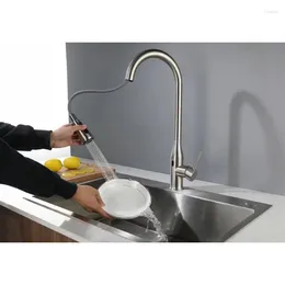Kitchen Faucets Guangdong Gun Grey Stainless Steel Tee Pull Coke Bottle Solid Heavy Black Electroplating Faucet