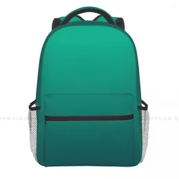 Backpack Turquoise Ombre Backpacks Solid Colour Art Casual Print Student School Bag Women Man's Travel Bags Laptop Daypack