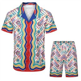 2023 Designer Summer Men's Fashion Street Sports Short Sleeve Shorts Suit Sportswear Trend Printed Cotton Shirt Matchs-3xl