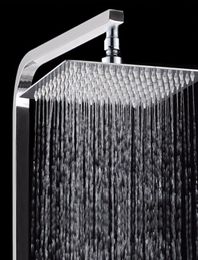 2mm Thin 12 Inch Square Rotatable Bathroom Rainfall Showerhead Super Pressurised Square Top Spray Shower Head Chrome Finish7060619
