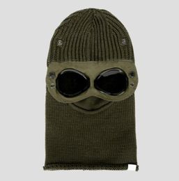 Goggle Balaclava Extra Fine Merino Wool Beanie Knit Hat Men Cap Outdoor Windbreak Hood Retains Heat Skull Caps Black Army Green6938114