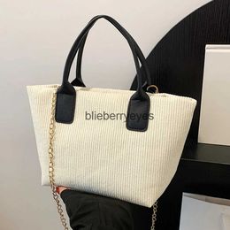 Totes Corduroy Women Shoulder Bags Versatile Solid Color Chain Crossbody Bag Simple Large Female Comting Tote Handbag Casual Satchelblieberryeyes