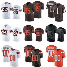 Stitch Football 1 Juan Thornhill Jerseys 95 Myles Garrett 15 Joe Flacco 10 PJ Walker 27 Kareem Hunt 20 Pierre Strong Jr 8 Elijah Moore 5 Anthony Walker Jr Woman Youth Men