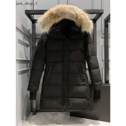 Goose Jacket Designer Women Down Jacket Fashion Brand Long Coat Large Pocket Fur Collar Thermal Top Female Large Coats Canda Goose 214