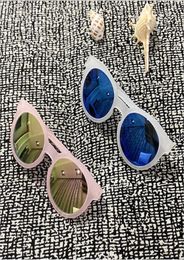 Kids Sunglasses Candy Color Fashion Sun Glasses Dazzle Reflective Sunshade Glasses Baby Outdoor Travel Metal Frame Eyewear Colorfu9317684