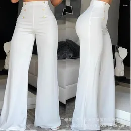 Women's Pants High Waist Wide Leg Bootcut 2023 Women Tight Long Casual Loose Y2k Work Elegant Mom Trousers