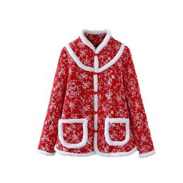 겨울 새 꽃 면화 코트 여성 패션 플러시 두꺼운 면화 코트 북동쪽 중국 새로운 엄마 럭셔리 패션 디자인 쌍이 다양한 스타일을 봐