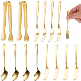 Dinnerware Sets Knife Cheese Spreader Serving Spoons Hosting Essential Appetiser Salad Forks Dessert Stainless Steel