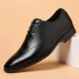 Dress Shoes Plus 38-48 Comfort Men Whole-cut Carving Classic Business Oxford For Wedding Foraml