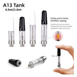 Ultra-low Price USA Warehouse Atomizers Ceramic Coil Vape Cartridges Empty Oil Tank 510 Thread Thick Oil 1.0ml/0.5ml Cartridge Glass Tank Vape Pen In Stock