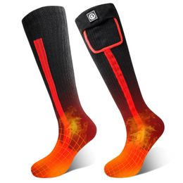 SNOW DEER Winter Heated Sock Rechargeable Battery Stocking Women Electric Heating Ski Socks Sports Man Thermal with Warmer Foot 231227