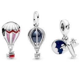 new Summer Air Balloon Charm loose beads 925 sterling silver Jewellery Fits for Original Bracelet charms Romantic and lovely wholesa268a