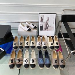 Espadrilles Designer-Schuhe, Luxus-Turnschuhe, Damen-Freizeitschuh, Canvas-Echtleder-Loafer, klassisches Design, Slipper-Slides der Marke 04