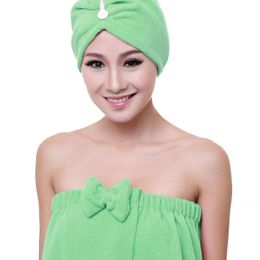 Towel High Quality 140*73 cm Women Bath Skirt Absorbent Shower Body SPA Bath Wrap Towel Robe Dry Hair Cap Sets