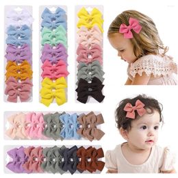 Hair Accessories 10pcs Children Candy Colour Hairpins Cute Bowknot Clips For Girl Babies Cotton Fabric Dovetail Knot Fashion Headwear
