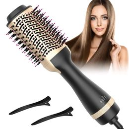 Dryers 3 In 1 Hair Dryer Brush OneStep Hot Air Styler Blow Dry Straight Curls Beauty Styling Curler Hair Salon Healthy Plumper