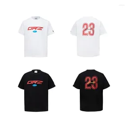 Men's T Shirts Racing Digital Vintage Short Sleeve Shirt High Quality 1:1 Mens Womens Printed Logo 23 T-Shirt