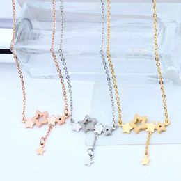 Chains Fashion Gift Friend Pendant Stainless Steel Necklace For Women Simple Female Friendship Exquisite Star Jewellery