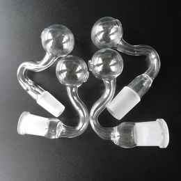 Hot Sell Unique Thick Glass Oil Burner Pipe Glass Pipes 14mm 18mm Male Female Joint Glass Bubbler Oil Burner For Dab Rig LL