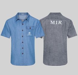 NEW Men's Denim Shirts T-Shirts Polo Short Sleeves fashion brand designer Men's Casual Shirts Denim coats