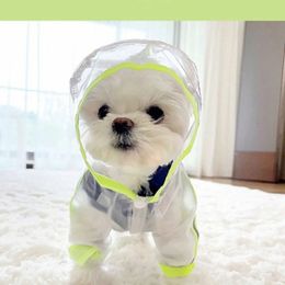 Puppy Four-Legged Waterproof All-Inclusive Dog Raincoat Chihuahua Yorkshire Puppy Pet Rainy Day Artefact Poncho Clothes 231226