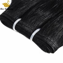 Weaves Ultra Thin Hair Weft Very Soft Human Hair Weft Silk Ribbon Flat Weft Hair Extensions 2 Bundles Brwon Blonde Wine Red Color226v