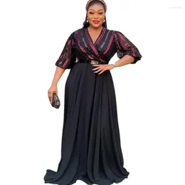 Ethnic Clothing Christmas African Dresses For Women Dashiki Long Maxi Dress 2024 Spring Summer Ladies Traditional Africa Fairy