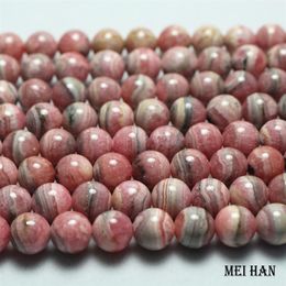 Meihan natural 9-9 3mm Rhodochrosite 1 strand smooth round loose beads for Jewellery making design CX200815240x