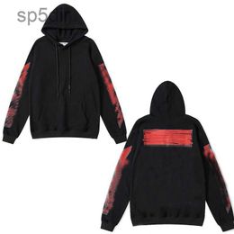 Mens Hoodies Trend Sweatshirts Ins Paris Designer Hooded Black Off White Women Style Stylist Alphabet Rainbow Print Hoodie Street Luxury TR1F