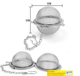 UPS New Stainless Steel Sphere Locking Spice Tea Ball Coffee & Tools Strainer Mesh Infuser strainer Philtre infusor LL