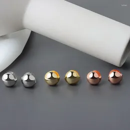 Stud Earrings Silver Color Charm Women Trendy Jewelry Vintage Simple Retro Ball Woman Party Accessories Gifts Wholesale