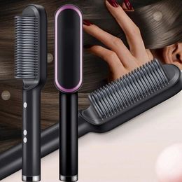 3 In 1 Hair Brush Straight Comb Air Comb Heated Comb Anti-iron HairLevel Comb - Bivolt Hair Straightening And Curling Brush 231227