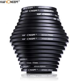 K F Concept 18pcs Camera Lens Philtre Step UpDown Adapter Ring Set 3782mm 8237mm for Canon DSLR 240113