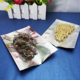 Plain pocket heat sealed Bags transparent Aluminium foil flat bag silver back Aluminium plating powder packing pouch Expsu Voxms