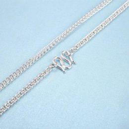 Chains Genuine S999 Pure Silver Chain For Women 2mm/2.5mm/3mm Wheat Link Couple Fit Any Pendant Men's Siilver Necklace 18-24inchL
