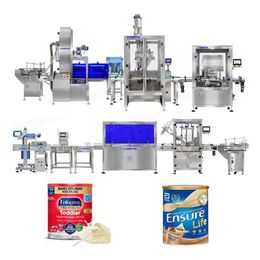 High Quality Protein Coffee powder Filling Sealing Washing And Capping Machine Line