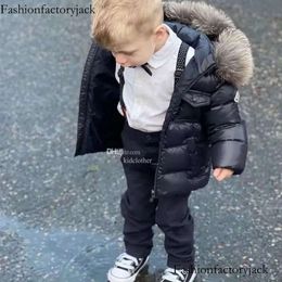 Hoodies Kids Coat Kid Hooded Baby Winter Coats Boys Girls Clothes Thick Warm Outwear Clothing Tops Brand Outerwear Wolf Collar Goose Down