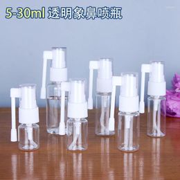 Storage Bottles 5pcs Empty PET Nasal Spray 360 Degree Rotating Pump Sprayer Mist Nose Refillable Small