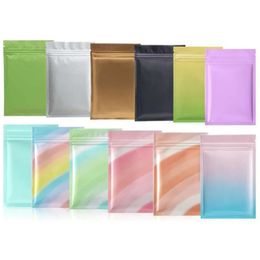 Wholesale multi color Resealable Zip Mylar Bag Food Storage Aluminum Foil Bags plastic packing bag Pouches Avjev Xxdqp