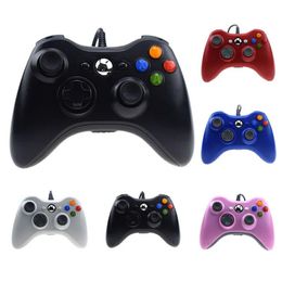 Joysticks 5 Colours In Stock USB Wired Gaming Controllers Gamepad Joystick Game Pad Double Motor Shock Controller for PC/Microsoft Xbox 360