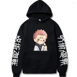 Men's Hoodies Anime Hoodie Jujutsu Kaisen Kawaii Ryomen Sukuna Graphic Print Sweatshirt Harajuku Pullover Y2K Clothes Unisex Casual