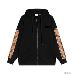 Correct version golden zipper high-quality looped hooded cardigan jacket autumn/winter long sleeved quality hoodie