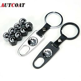 Set Dragon Style Antitheft Car Wheel Air Tyre Valves Tyre Leather buckle Valve Caps Stem with Wrench Ring Spanner New