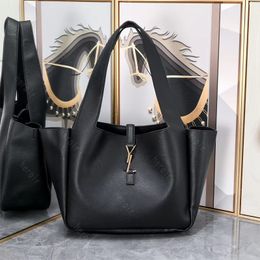 Designers BEA Textured Leather Tote 50cm Womens Large Shopping Bag Classic Gold Letter Hardware Purse Hobo Luxurys Handbags Black Shoulder Bag